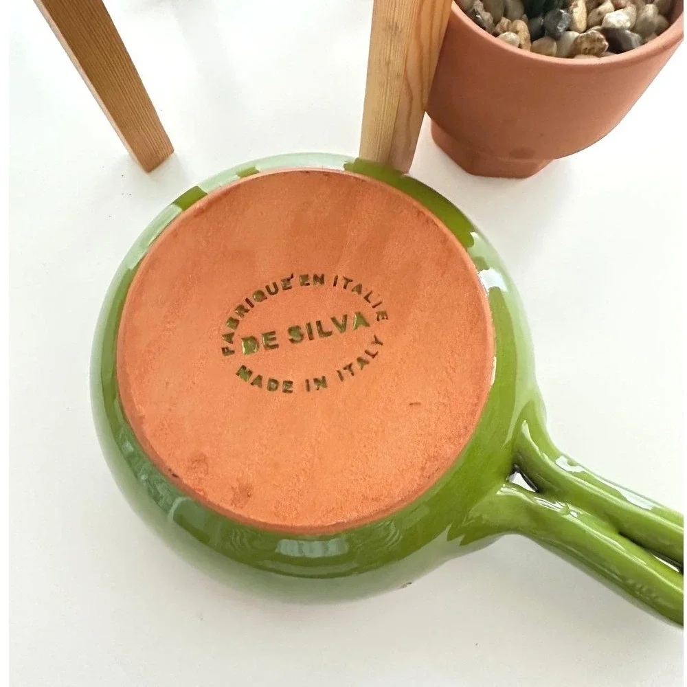 De Silva‎ Italy Terracotta Baker Green Glazed Handled Pan – Rustic Cookware